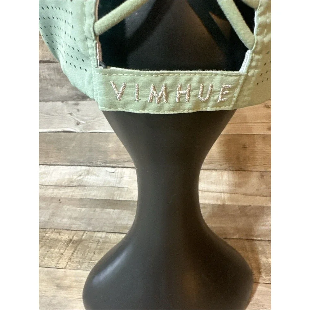 New Vimhue Women’s Sun Goddess High Ponytail Hat Cap Sz 57 Lt Green